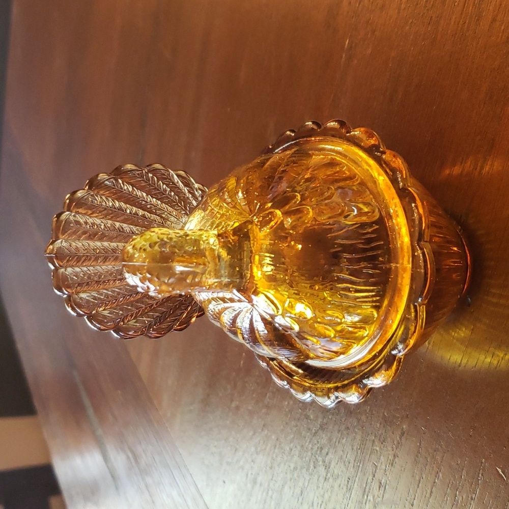 Indiana Glass Amber Nesting Turkey - Picture 10 of 12